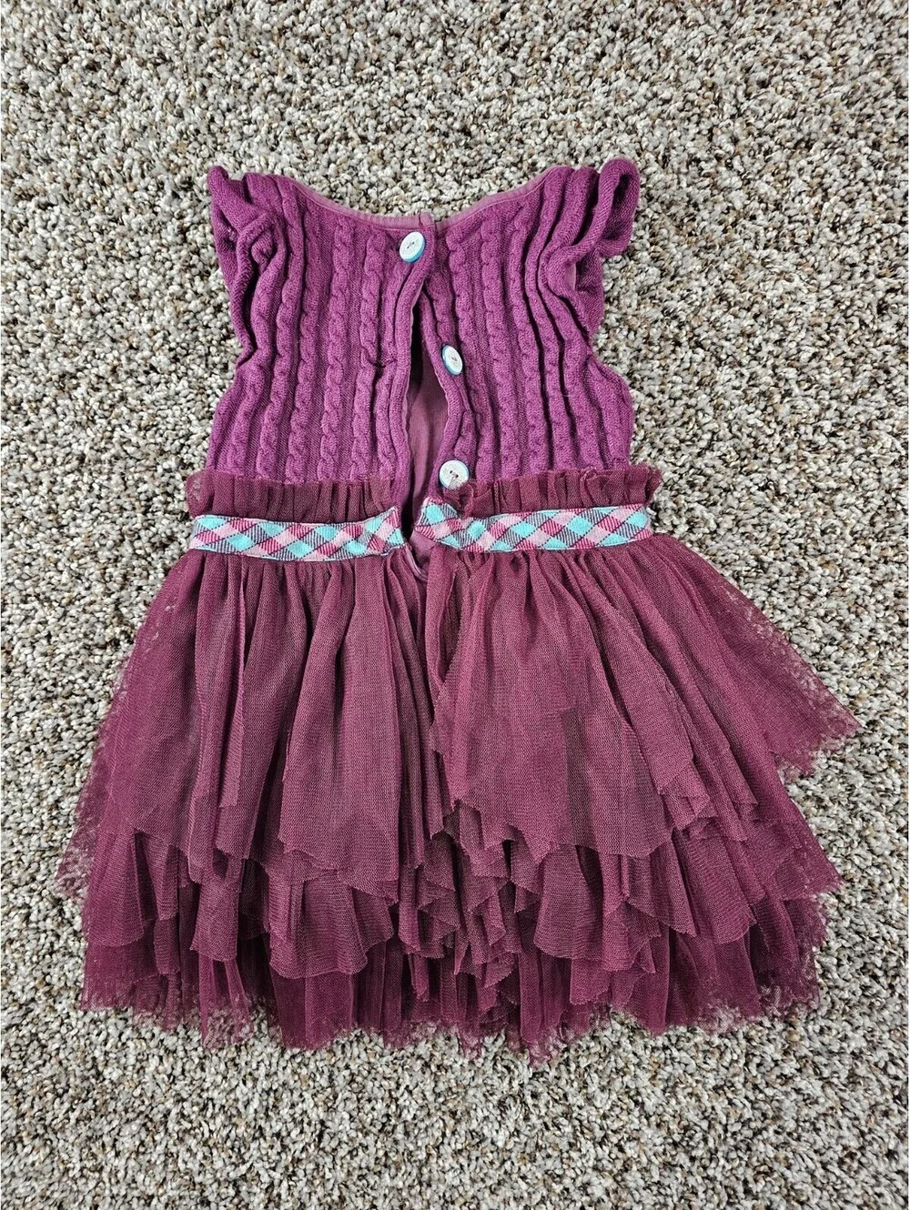 Matilda Jane Knit Sweater Tulle Dress Sz 2T Plum Purple Once Upon a Time